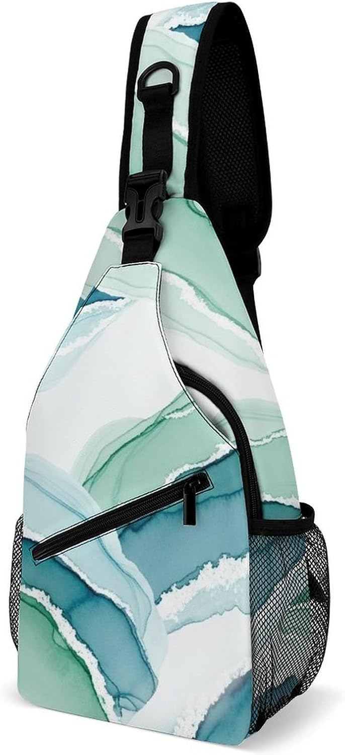 Men Women Sling Backpack Outdoor Sport Daypack Travel Bag, Multipurpose Anti-Theft Carry On Bag, Breathable Chest Sling Shoulder Backpacks Bags, Cute Sleep Sloth
