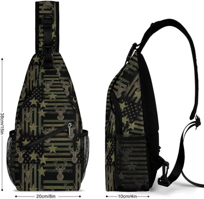 Men Women Sling Backpack Outdoor Sport Daypack Travel Bag, Multipurpose Anti-Theft Carry On Bag, Breathable Chest Sling Shoulder Backpacks Bags, Cute Sleep Sloth