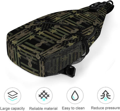 Men Women Sling Backpack Outdoor Sport Daypack Travel Bag, Multipurpose Anti-Theft Carry On Bag, Breathable Chest Sling Shoulder Backpacks Bags, Cute Sleep Sloth