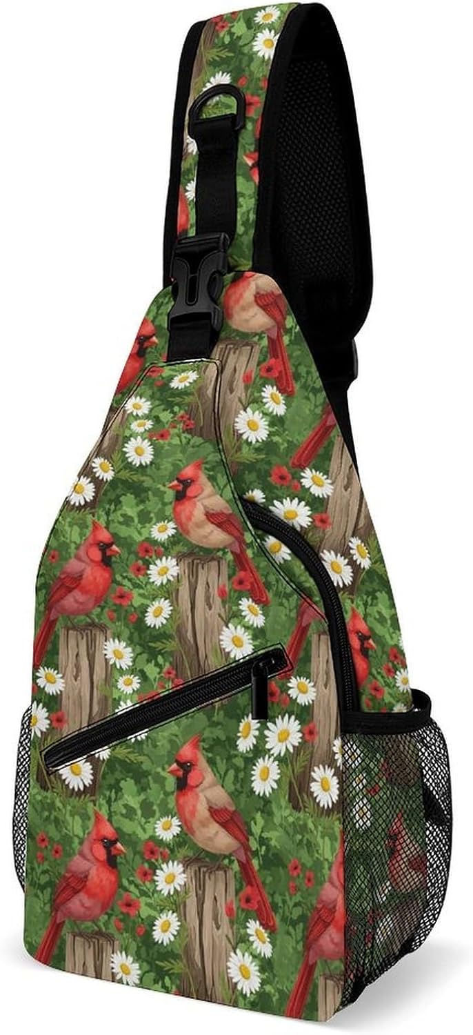 Men Women Sling Backpack Outdoor Sport Daypack Travel Bag, Multipurpose Anti-Theft Carry On Bag, Breathable Chest Sling Shoulder Backpacks Bags, Cute Sleep Sloth