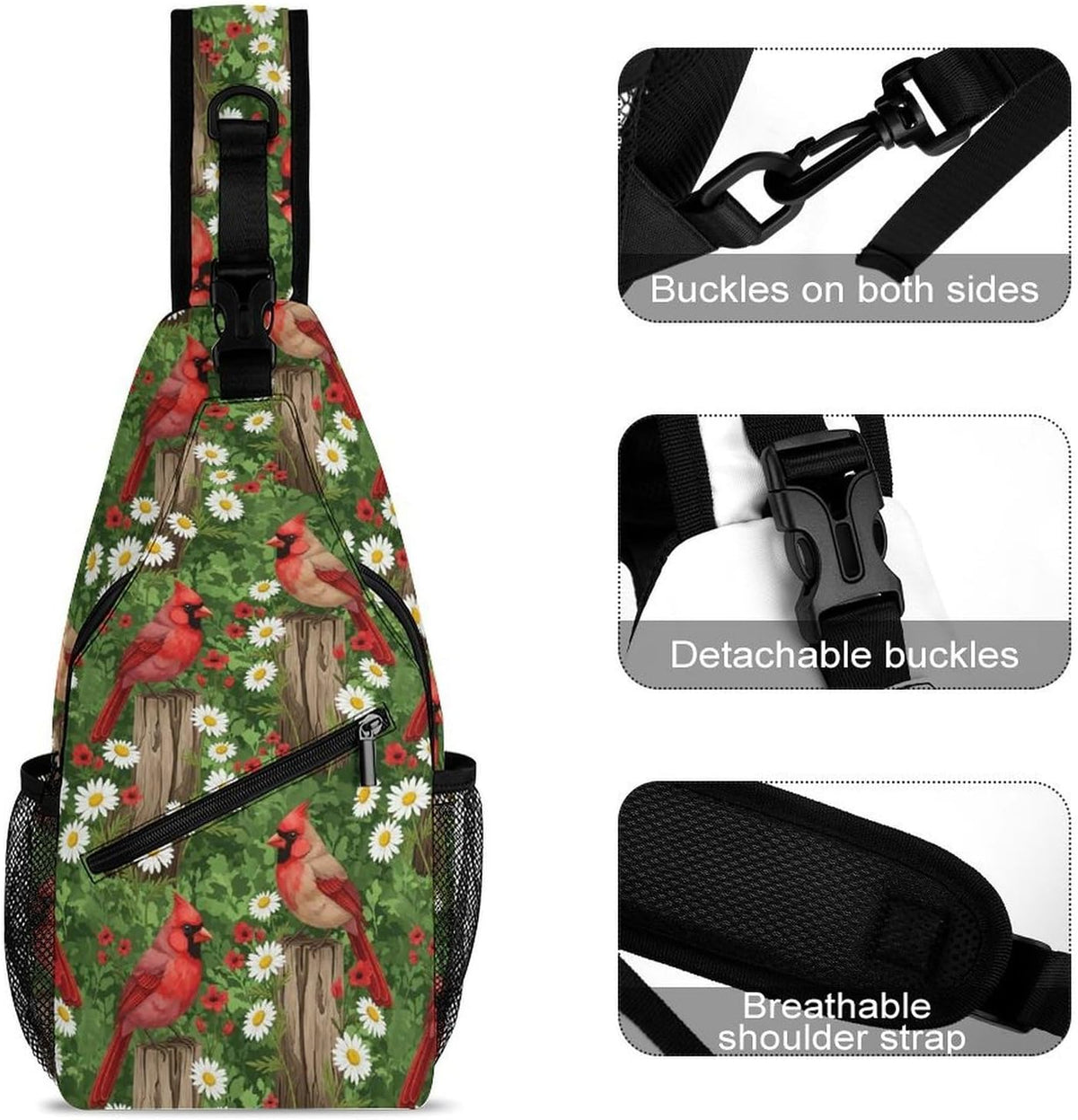 Men Women Sling Backpack Outdoor Sport Daypack Travel Bag, Multipurpose Anti-Theft Carry On Bag, Breathable Chest Sling Shoulder Backpacks Bags, Cute Sleep Sloth