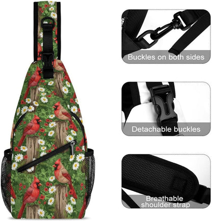 Men Women Sling Backpack Outdoor Sport Daypack Travel Bag, Multipurpose Anti-Theft Carry On Bag, Breathable Chest Sling Shoulder Backpacks Bags, Cute Sleep Sloth