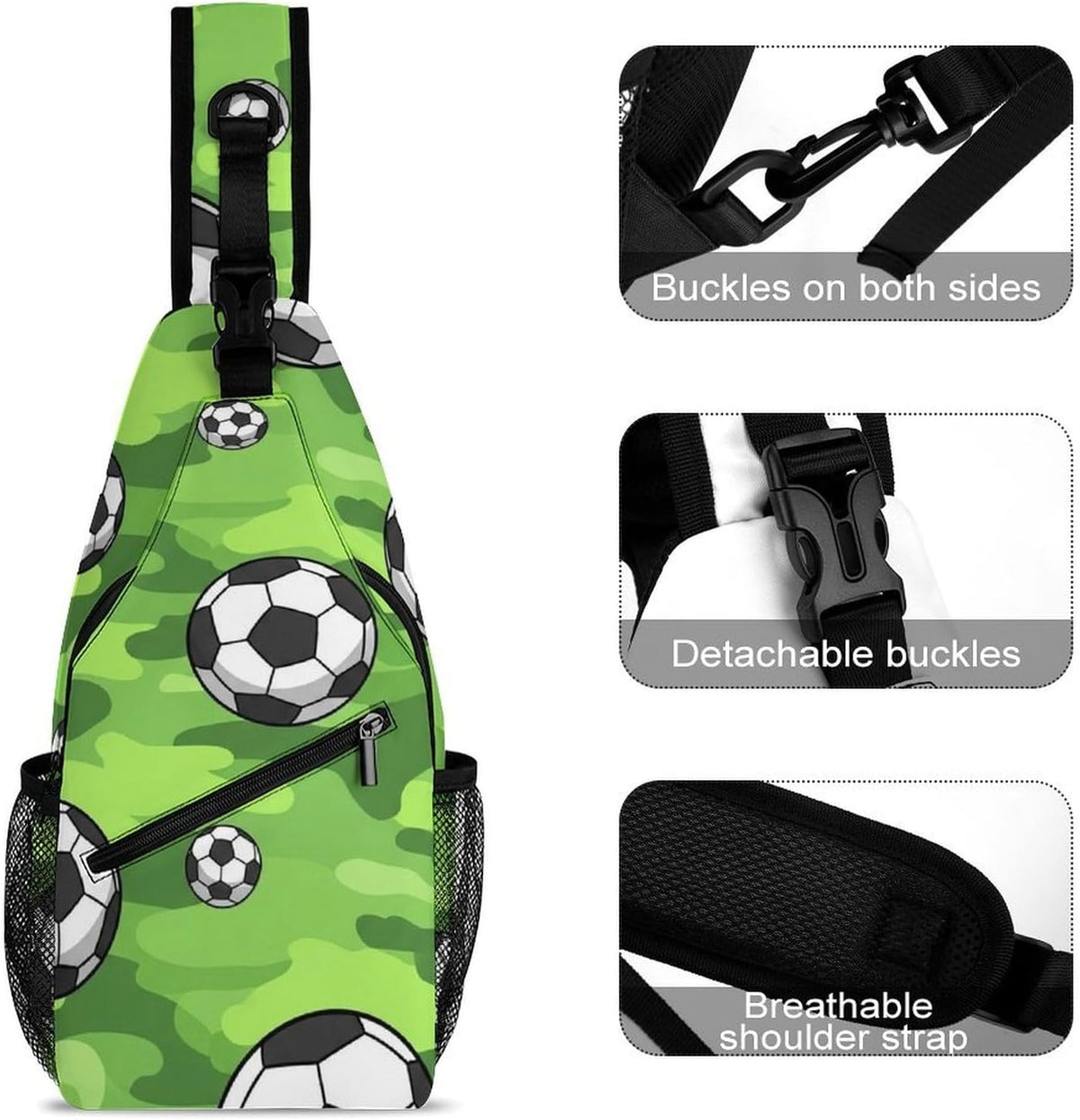 Men Women Sling Backpack Outdoor Sport Daypack Travel Bag, Multipurpose Anti-Theft Carry On Bag, Breathable Chest Sling Shoulder Backpacks Bags, Cute Sleep Sloth