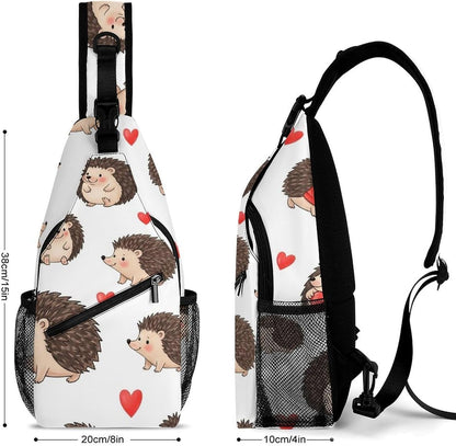 Men Women Sling Backpack Outdoor Sport Daypack Travel Bag, Multipurpose Anti-Theft Carry On Bag, Breathable Chest Sling Shoulder Backpacks Bags, Cute Sleep Sloth