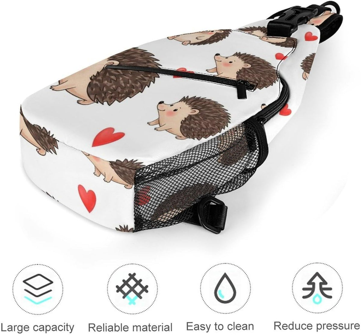 Men Women Sling Backpack Outdoor Sport Daypack Travel Bag, Multipurpose Anti-Theft Carry On Bag, Breathable Chest Sling Shoulder Backpacks Bags, Cute Sleep Sloth