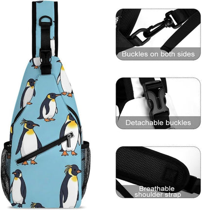 Men Women Sling Backpack Outdoor Sport Daypack Travel Bag, Multipurpose Anti-Theft Carry On Bag, Breathable Chest Sling Shoulder Backpacks Bags, Cute Sleep Sloth