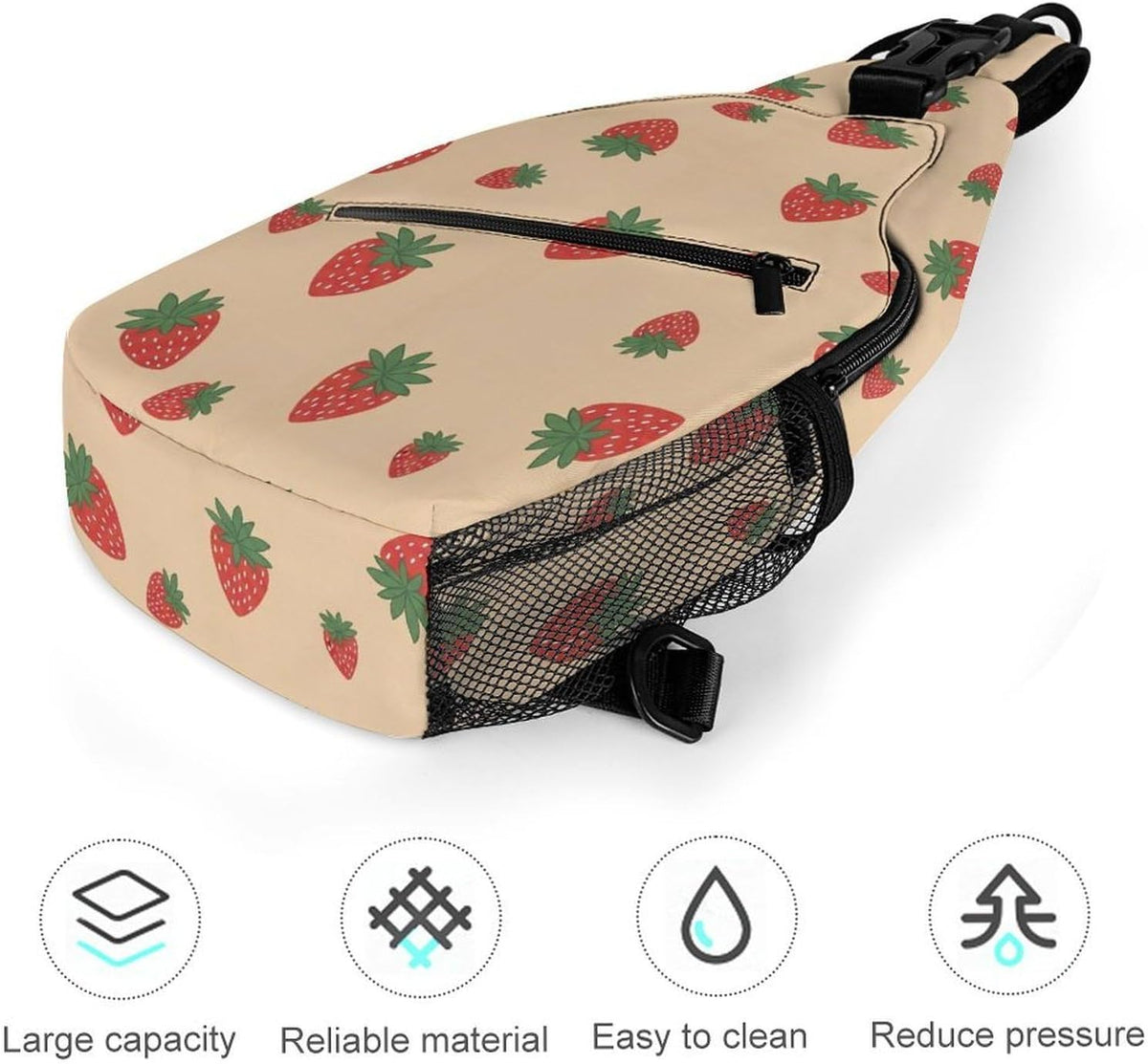 Men Women Sling Backpack Outdoor Sport Daypack Travel Bag, Multipurpose Anti-Theft Carry On Bag, Breathable Chest Sling Shoulder Backpacks Bags, Cute Sleep Sloth