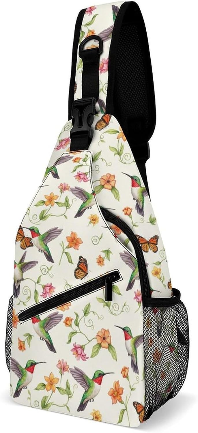 Men Women Sling Backpack Outdoor Sport Daypack Travel Bag, Multipurpose Anti-Theft Carry On Bag, Breathable Chest Sling Shoulder Backpacks Bags, Cute Sleep Sloth