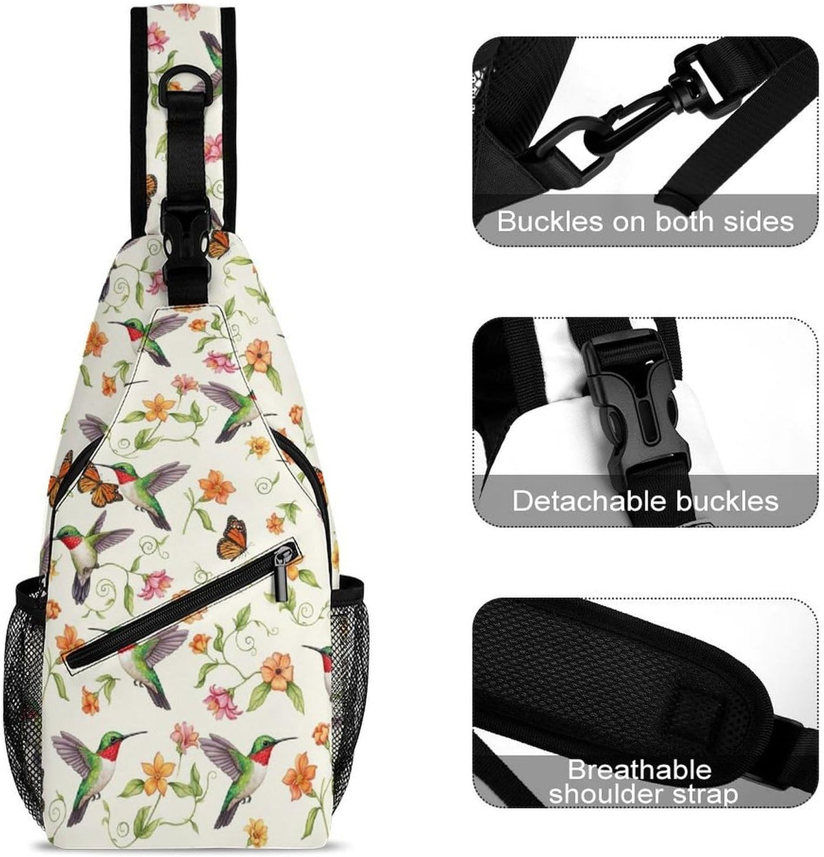 Men Women Sling Backpack Outdoor Sport Daypack Travel Bag, Multipurpose Anti-Theft Carry On Bag, Breathable Chest Sling Shoulder Backpacks Bags, Cute Sleep Sloth