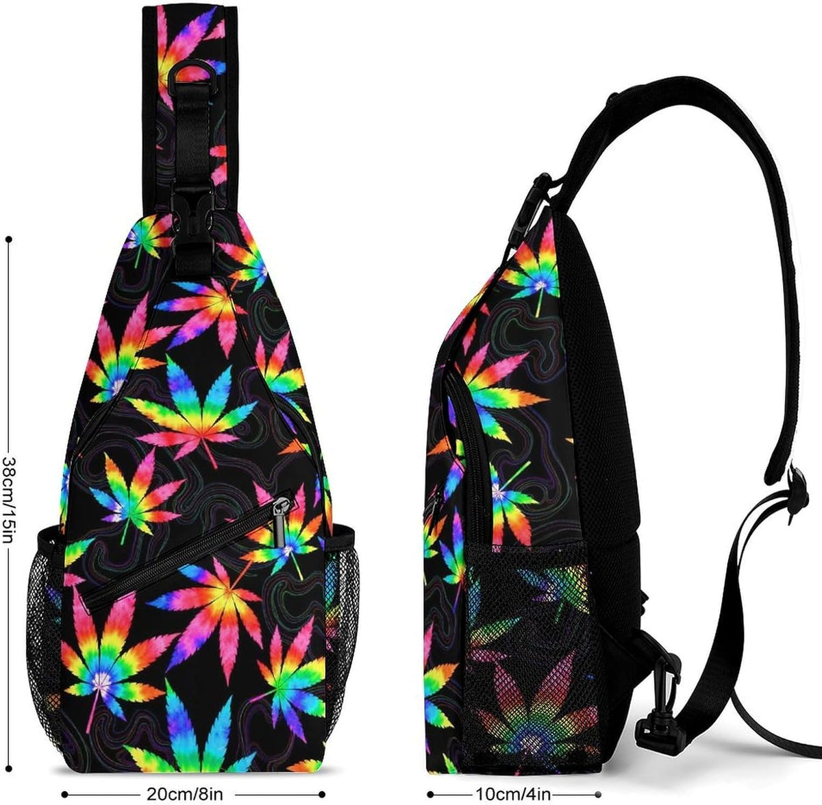 Men Women Sling Backpack Outdoor Sport Daypack Travel Bag, Multipurpose Anti-Theft Carry On Bag, Breathable Chest Sling Shoulder Backpacks Bags, Cute Sleep Sloth