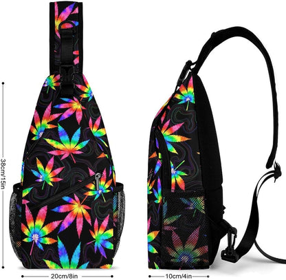 Men Women Sling Backpack Outdoor Sport Daypack Travel Bag, Multipurpose Anti-Theft Carry On Bag, Breathable Chest Sling Shoulder Backpacks Bags, Cute Sleep Sloth
