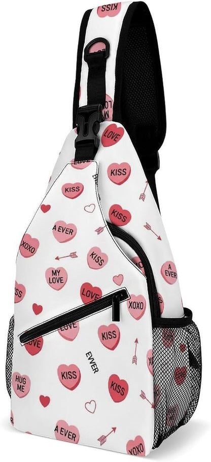 Men Women Sling Backpack Outdoor Sport Daypack Travel Bag, Multipurpose Anti-Theft Carry On Bag, Breathable Chest Sling Shoulder Backpacks Bags, Cute Sleep Sloth