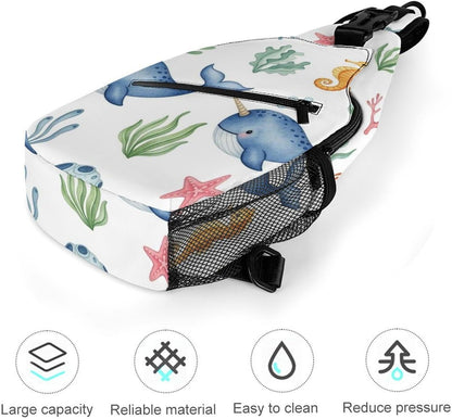 Men Women Sling Backpack Outdoor Sport Daypack Travel Bag, Multipurpose Anti-Theft Carry On Bag, Breathable Chest Sling Shoulder Backpacks Bags, Cute Sleep Sloth
