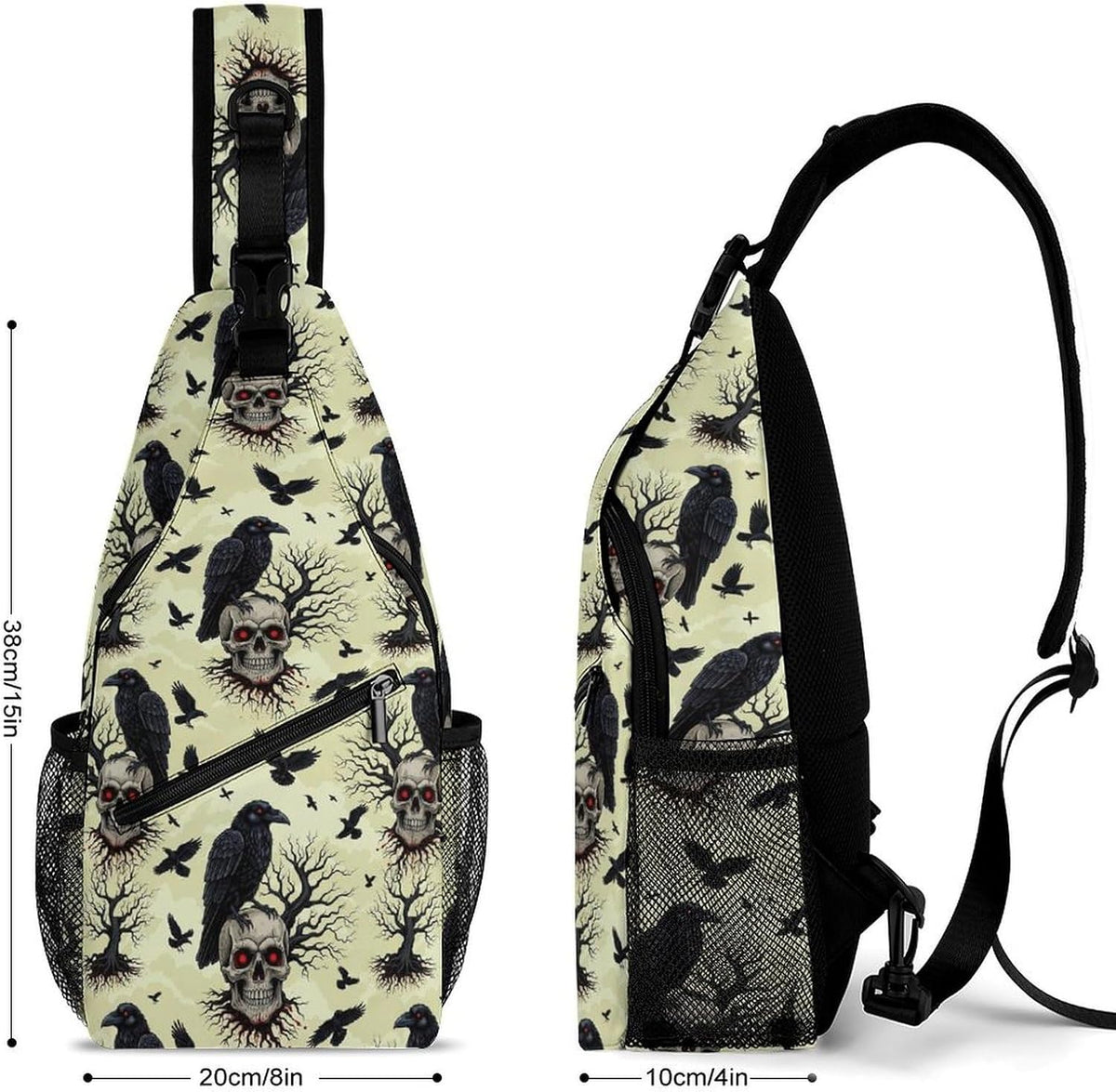 Men Women Sling Backpack Outdoor Sport Daypack Travel Bag, Multipurpose Anti-Theft Carry On Bag, Breathable Chest Sling Shoulder Backpacks Bags, Cute Sleep Sloth