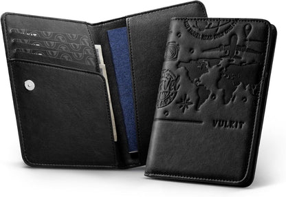 Passport Holder Magnetic Closure RFID Blocking Travel Wallet Passport Book Cover Boarding Pass Holder Travel Essentials