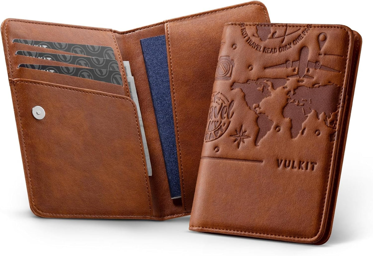 Passport Holder Magnetic Closure RFID Blocking Travel Wallet Passport Book Cover Boarding Pass Holder Travel Essentials