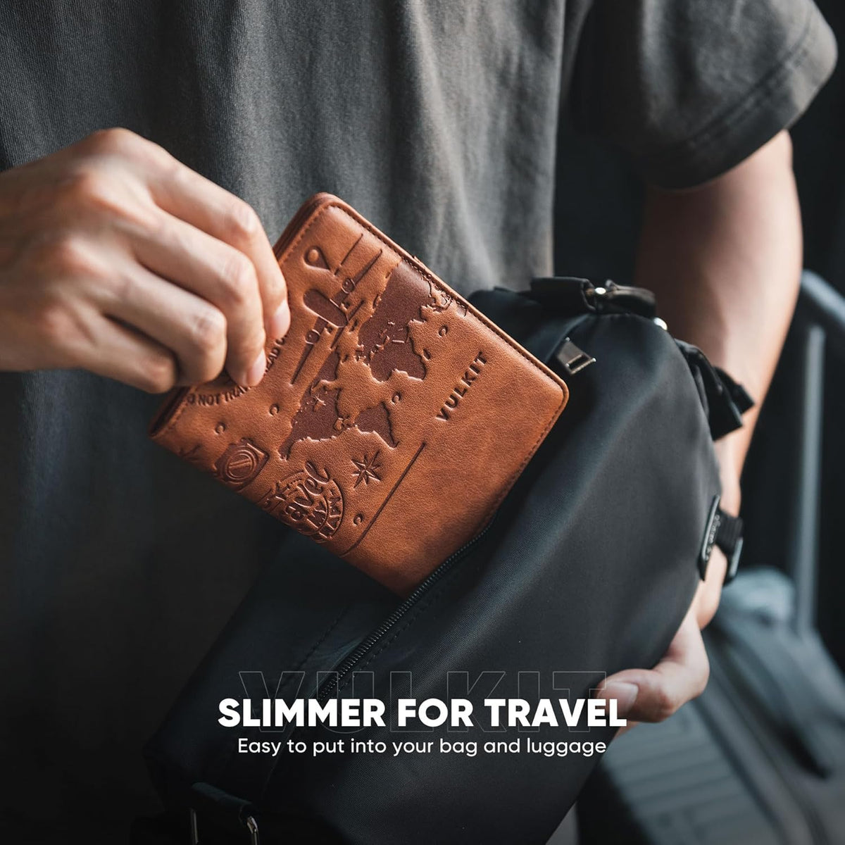 Passport Holder Magnetic Closure RFID Blocking Travel Wallet Passport Book Cover Boarding Pass Holder Travel Essentials
