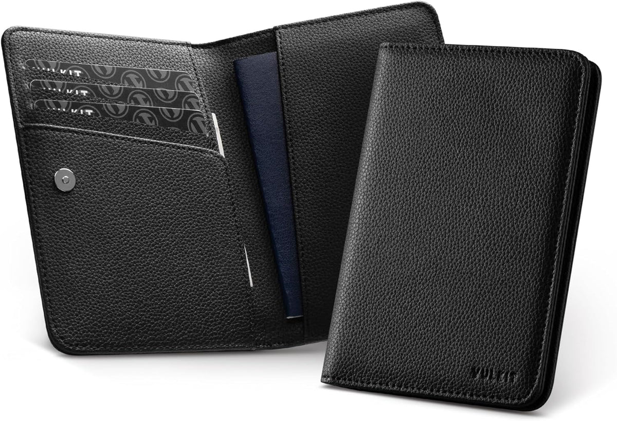 Passport Holder Magnetic Closure RFID Blocking Travel Wallet Passport Book Cover Boarding Pass Holder Travel Essentials