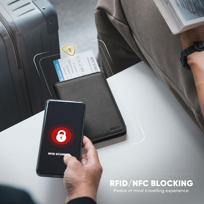 Passport Holder Magnetic Closure RFID Blocking Travel Wallet Passport Book Cover Boarding Pass Holder Travel Essentials