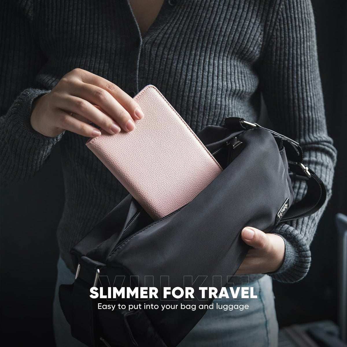 Passport Holder Magnetic Closure RFID Blocking Travel Wallet Passport Book Cover Boarding Pass Holder Travel Essentials