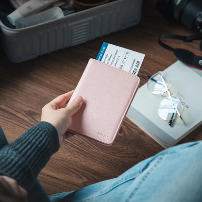 Passport Holder Magnetic Closure RFID Blocking Travel Wallet Passport Book Cover Boarding Pass Holder Travel Essentials
