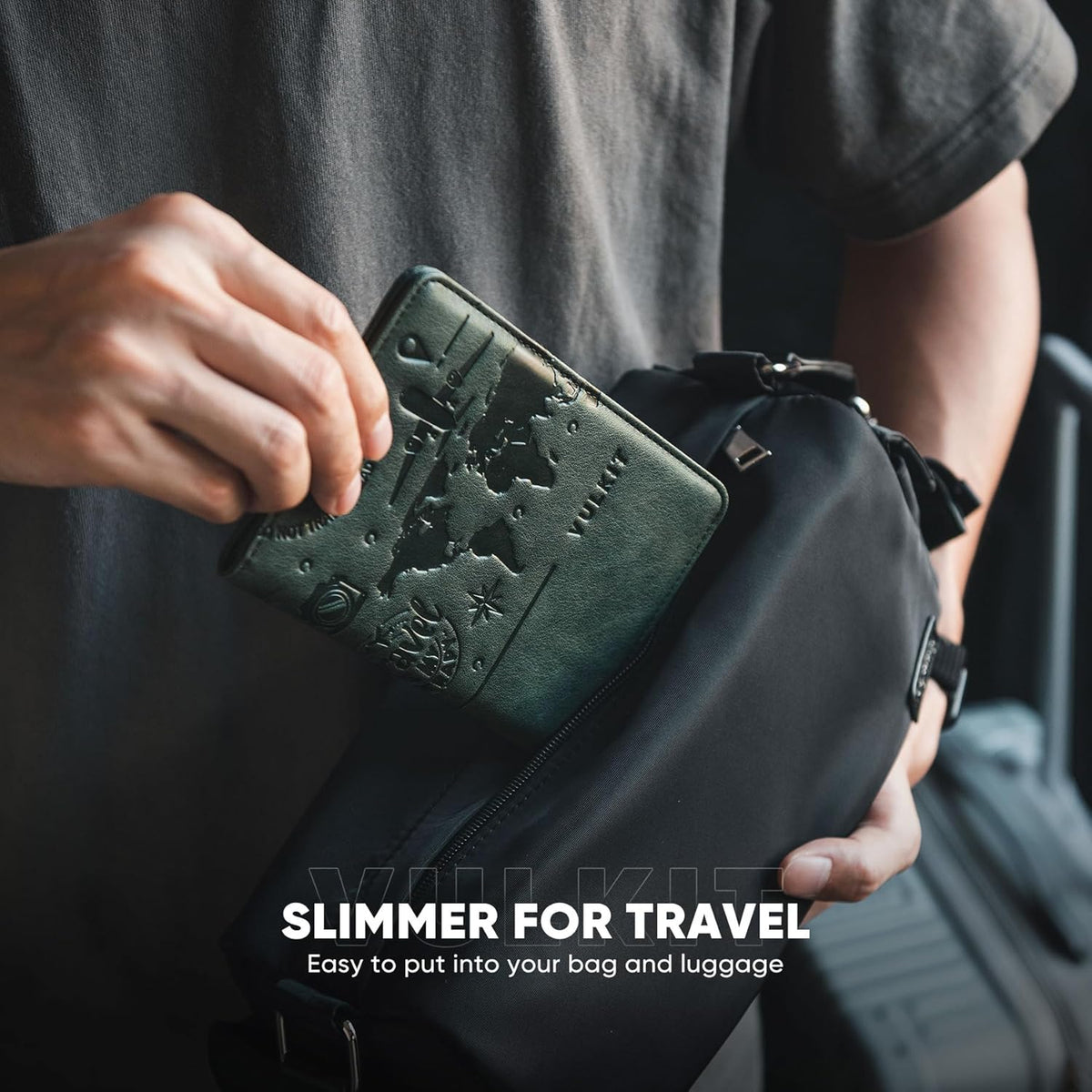 Passport Holder Magnetic Closure RFID Blocking Travel Wallet Passport Book Cover Boarding Pass Holder Travel Essentials