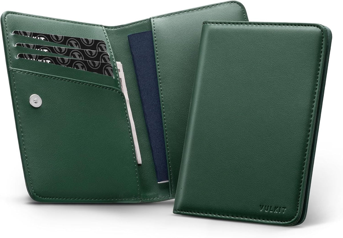 Passport Holder Magnetic Closure RFID Blocking Travel Wallet Passport Book Cover Boarding Pass Holder Travel Essentials