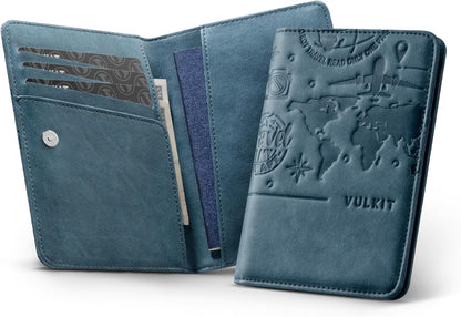 Passport Holder Magnetic Closure RFID Blocking Travel Wallet Passport Book Cover Boarding Pass Holder Travel Essentials