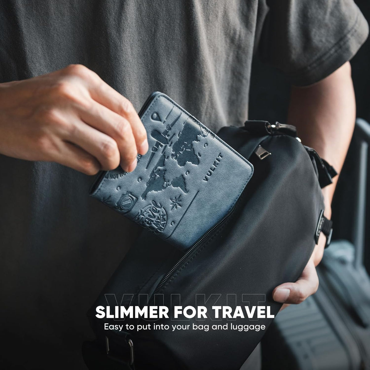 Passport Holder Magnetic Closure RFID Blocking Travel Wallet Passport Book Cover Boarding Pass Holder Travel Essentials