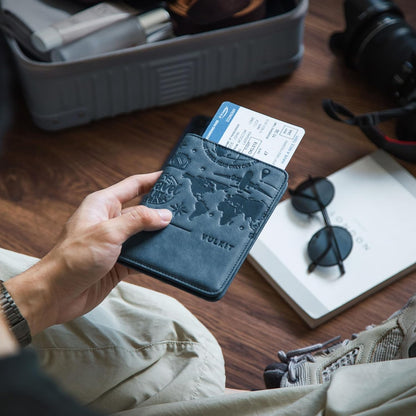 Passport Holder Magnetic Closure RFID Blocking Travel Wallet Passport Book Cover Boarding Pass Holder Travel Essentials