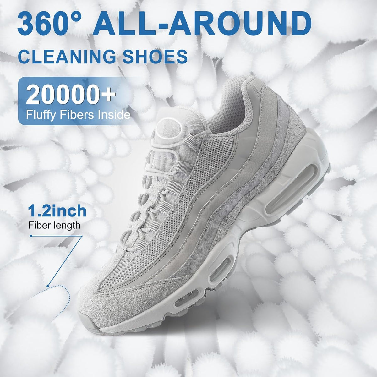 Shoe Washing Machine Bag, Laundry Shoes Bag for Washer & Dryer - 2PC Reusable Shoe Cleaning Bag for Sneakers,Tennis Shoes, 360° Deep Cleaning With Self-locking Zipper for All Shoes Sizes - White