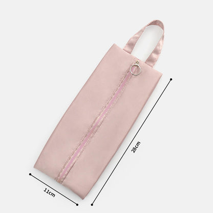 Travel Underwear Organize Storage Bag, Multi-function Cosmetic Bag, Portable Zipper Toiletry Bag, Cube Socks Packing Bags for Man and Women, Pink+Apricot