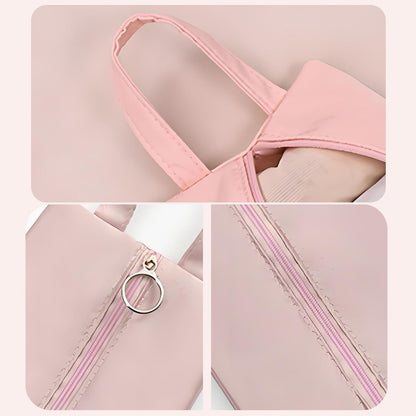 Travel Underwear Organize Storage Bag, Multi-function Cosmetic Bag, Portable Zipper Toiletry Bag, Cube Socks Packing Bags for Man and Women, Pink+Apricot