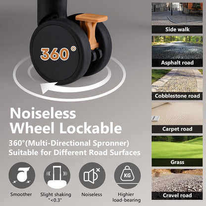 Carry On Luggage, Expandable Suitcase with Smart Cup Holder and USB Port, 20 IN Hardside Checked with TSA Lock Spinner Double Wheels, White