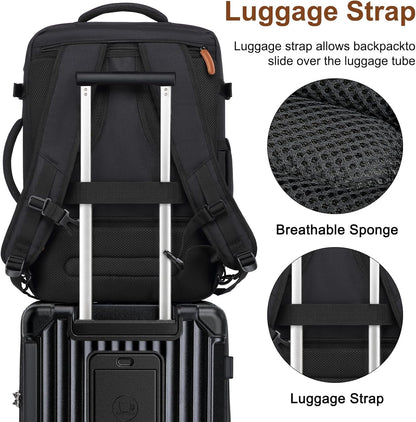 Carry On Luggage, Expandable Suitcase with Smart Cup Holder and USB Port, 20 IN Hardside Checked with TSA Lock Spinner Double Wheels, White