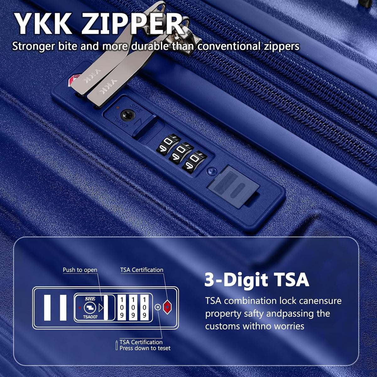 Carry On Luggage, Expandable Suitcase with Smart Cup Holder and USB Port, 20 IN Hardside Checked with TSA Lock Spinner Double Wheels, White