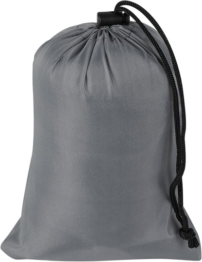 Drawstring Bag with Toggle - Nylon Cinch and Ditty Pouch for Shoes, Pantry, Closet, Travel (Red, 12 x 16 Inch, Set of 6)