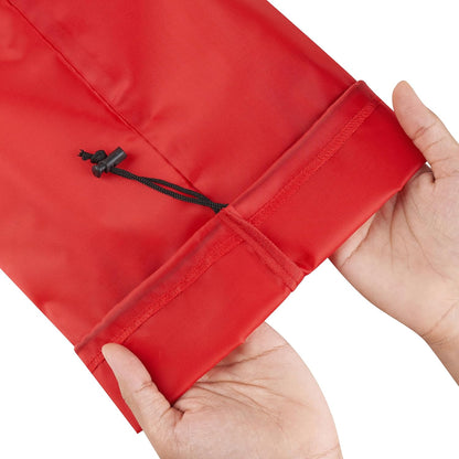 Drawstring Bag with Toggle - Nylon Cinch and Ditty Pouch for Shoes, Pantry, Closet, Travel (Red, 12 x 16 Inch, Set of 6)