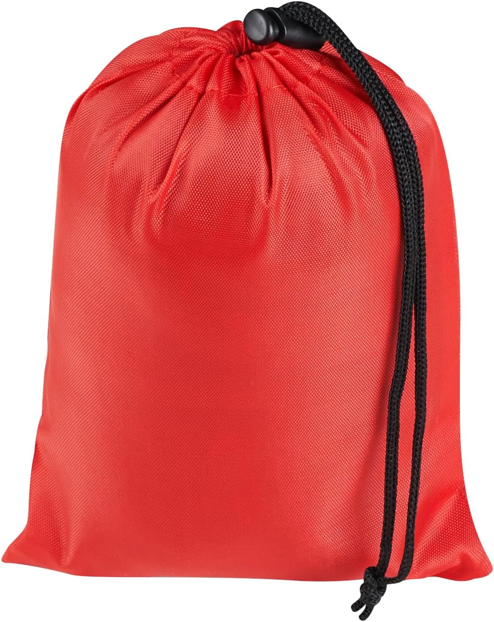 Drawstring Bag with Toggle - Nylon Cinch and Ditty Pouch for Shoes, Pantry, Closet, Travel (Red, 12 x 16 Inch, Set of 6)