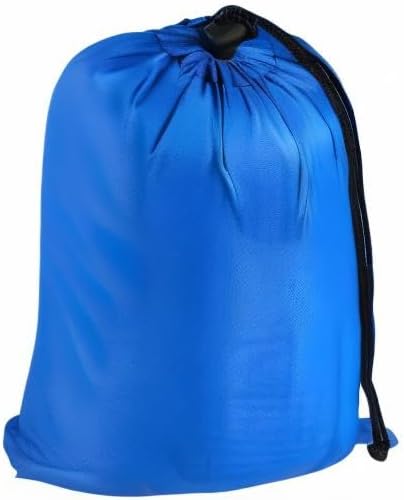 Drawstring Bag with Toggle - Nylon Cinch and Ditty Pouch for Shoes, Pantry, Closet, Travel (Red, 12 x 16 Inch, Set of 6)