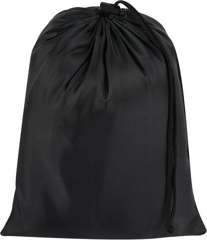 Drawstring Bag with Toggle - Nylon Cinch and Ditty Pouch for Shoes, Pantry, Closet, Travel (Red, 12 x 16 Inch, Set of 6)