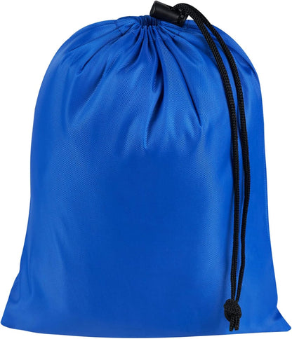Drawstring Bag with Toggle - Nylon Cinch and Ditty Pouch for Shoes, Pantry, Closet, Travel (Red, 12 x 16 Inch, Set of 6)