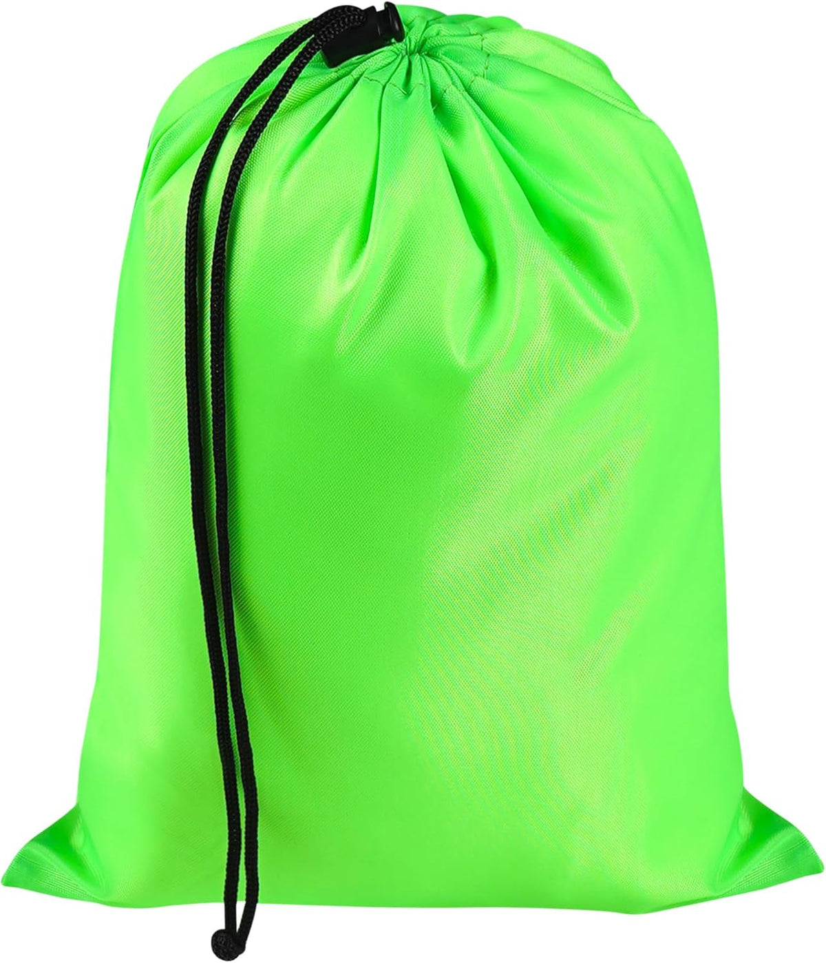 Drawstring Bag with Toggle - Nylon Cinch and Ditty Pouch for Shoes, Pantry, Closet, Travel (Red, 12 x 16 Inch, Set of 6)