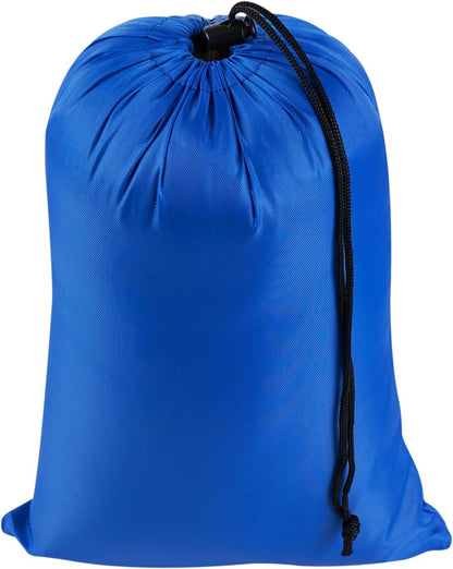 Drawstring Bag with Toggle - Nylon Cinch and Ditty Pouch for Shoes, Pantry, Closet, Travel (Red, 12 x 16 Inch, Set of 6)