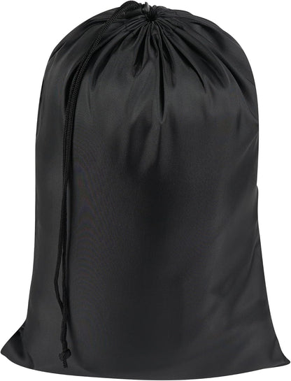 Drawstring Bag with Toggle - Nylon Cinch and Ditty Pouch for Shoes, Pantry, Closet, Travel (Red, 12 x 16 Inch, Set of 6)