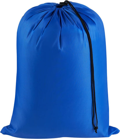 Drawstring Bag with Toggle - Nylon Cinch and Ditty Pouch for Shoes, Pantry, Closet, Travel (Red, 12 x 16 Inch, Set of 6)