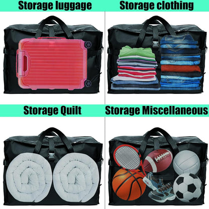 Carry on Travel Duffle Bag,Foldable Heavy Duty Overnight Bag,Larger Size Tear Resistant Water Resistant Packable Luggage for Weekender/Vacation/Camping/Beach/Tent