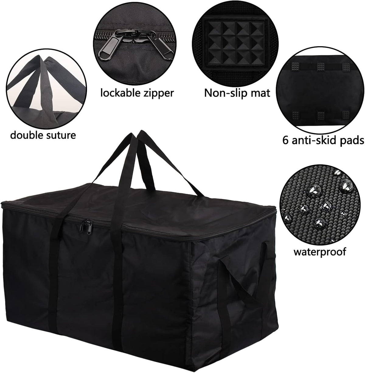 Carry on Travel Duffle Bag,Foldable Heavy Duty Overnight Bag,Larger Size Tear Resistant Water Resistant Packable Luggage for Weekender/Vacation/Camping/Beach/Tent