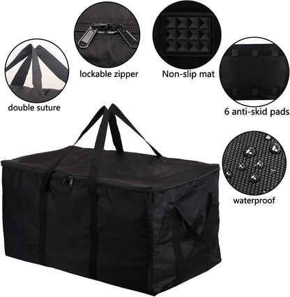 Carry on Travel Duffle Bag,Foldable Heavy Duty Overnight Bag,Larger Size Tear Resistant Water Resistant Packable Luggage for Weekender/Vacation/Camping/Beach/Tent