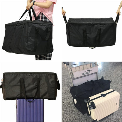 Carry on Travel Duffle Bag,Foldable Heavy Duty Overnight Bag,Larger Size Tear Resistant Water Resistant Packable Luggage for Weekender/Vacation/Camping/Beach/Tent